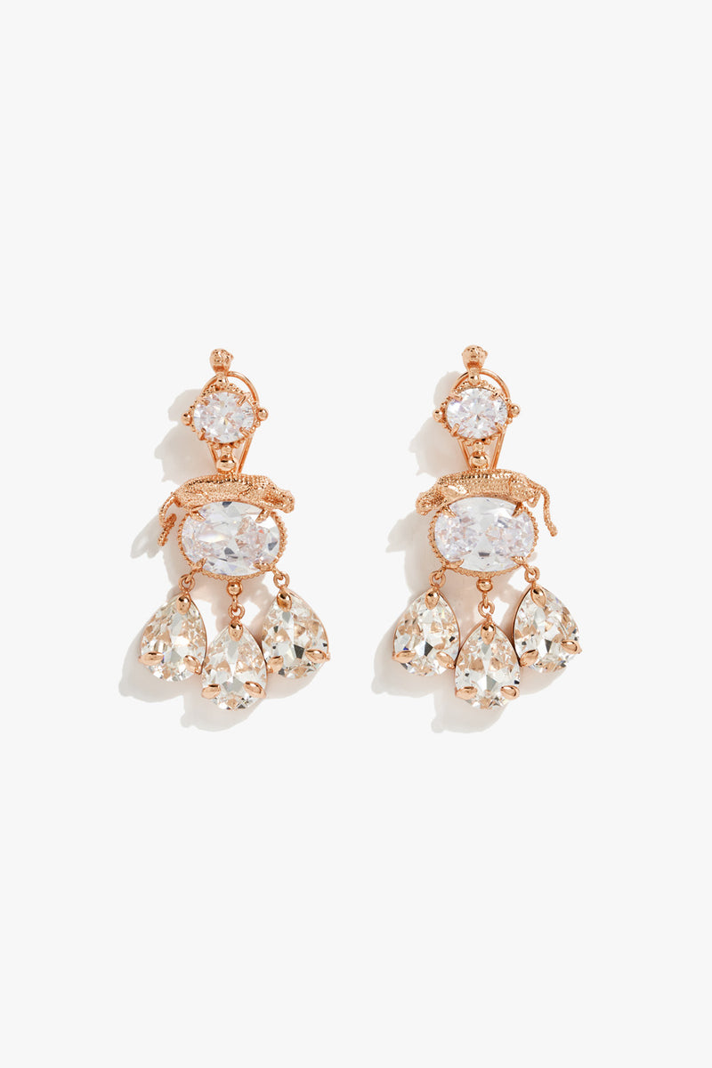 Leapord Crystal Drop Earrings