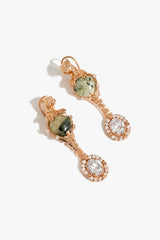 Leopard Trail Drop Earrings in Prehnite
