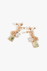La Leopard Imperial Earrings in Prehnite