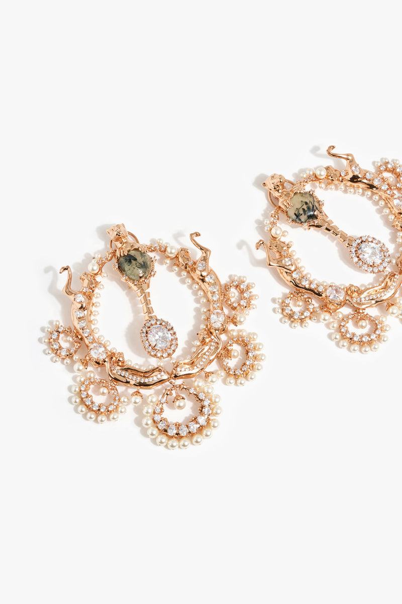 Trinity of Leopards Chandbali