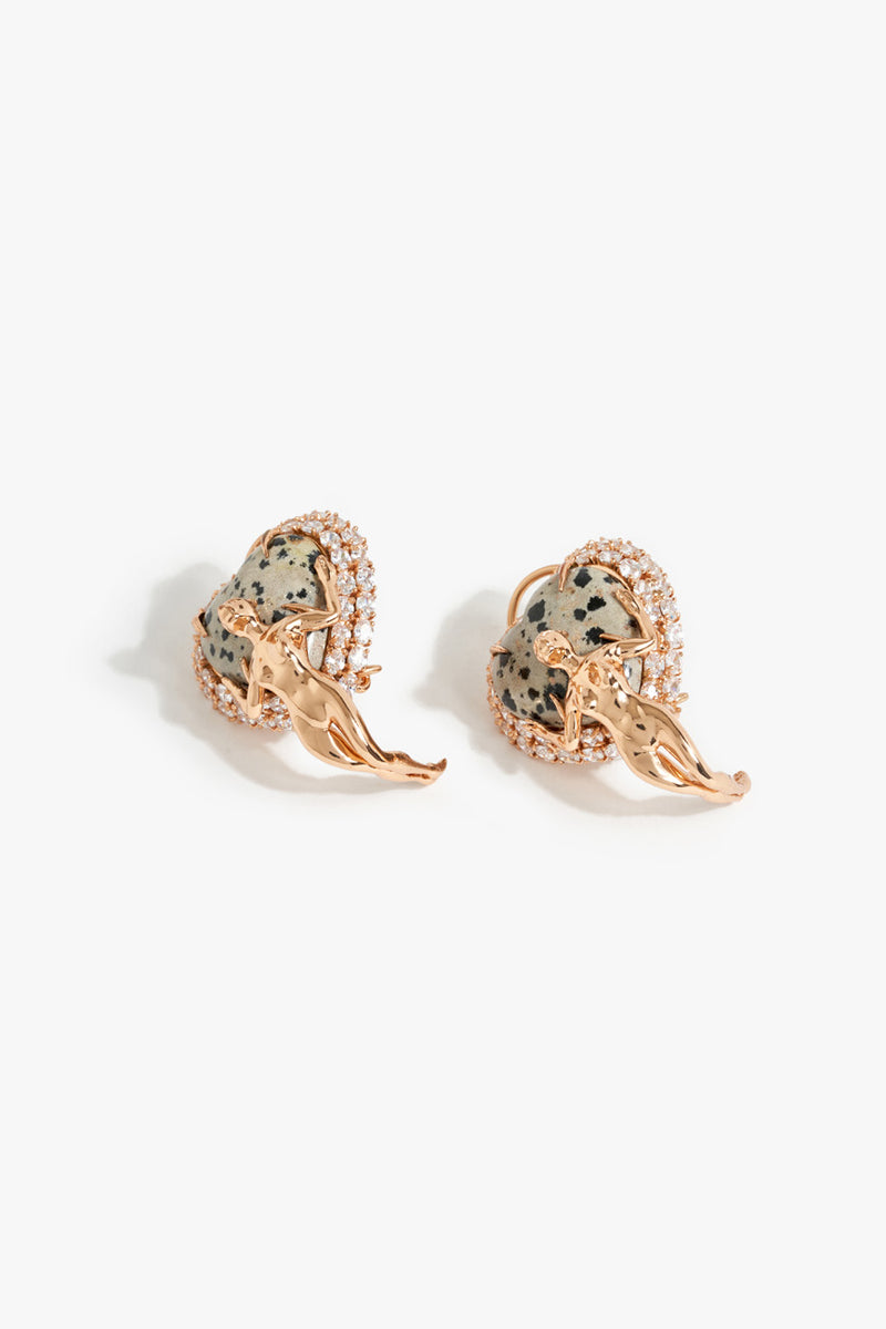 The Wild Empress Studs in Dalmatian Stone