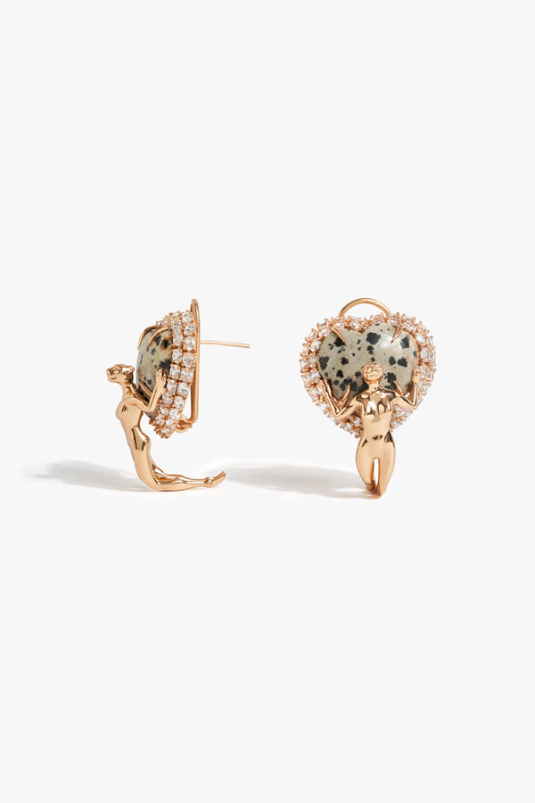 The Wild Empress Studs in Dalmatian Stone