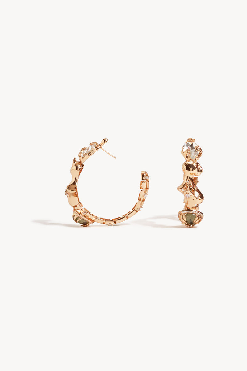 Sphinx Leopard Hoops in Prehnite