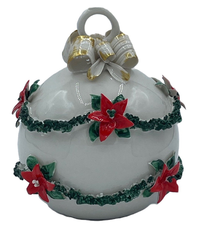 PORCELAIN CHRISTMAS BAUBLE GREEN