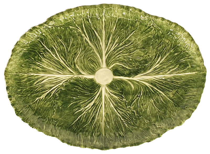 Radicchio Ceramic Platter in Green