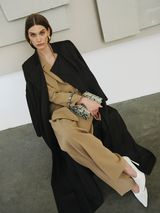 RANA TWILL LONG TRENCH