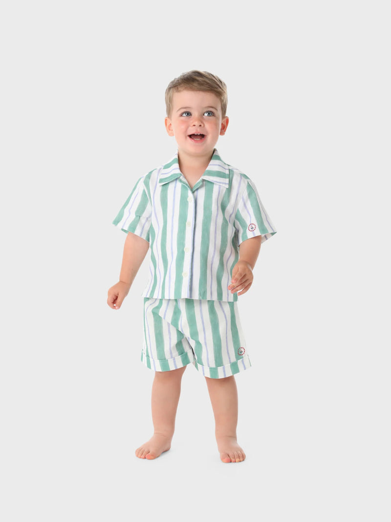 Sky Stripes Shirt & Short Set