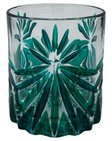THE STARS CRYSTAL WATER TUMBLER GREEN SET OF 4