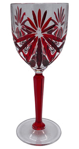 THE STARS CRYSTAL WINE GOBLET RED SET OF 4