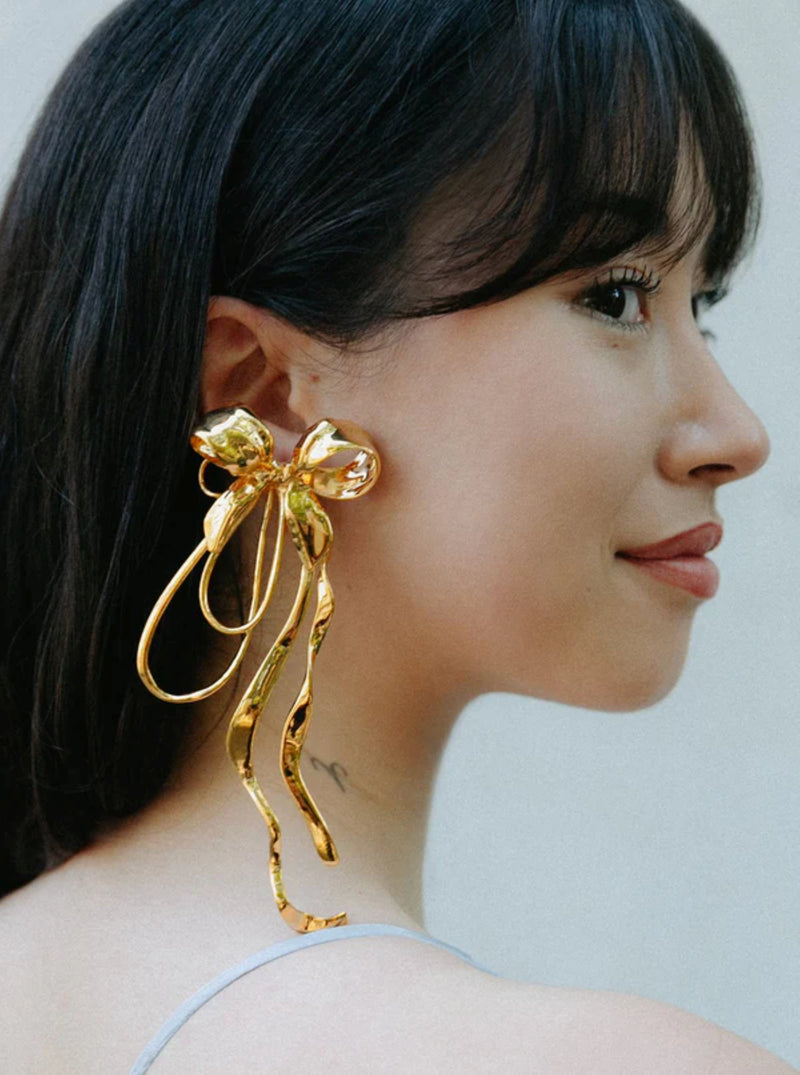 Asymmetric Bow Earrings