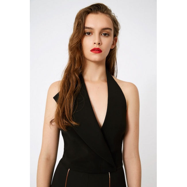 Women Carla Crop Top - Black