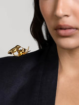 Flowe Bird Brooch