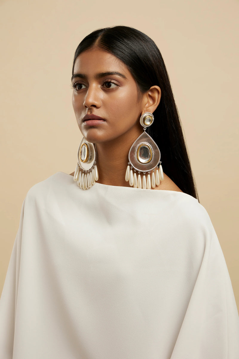 Polki Drop Chandelier Earring