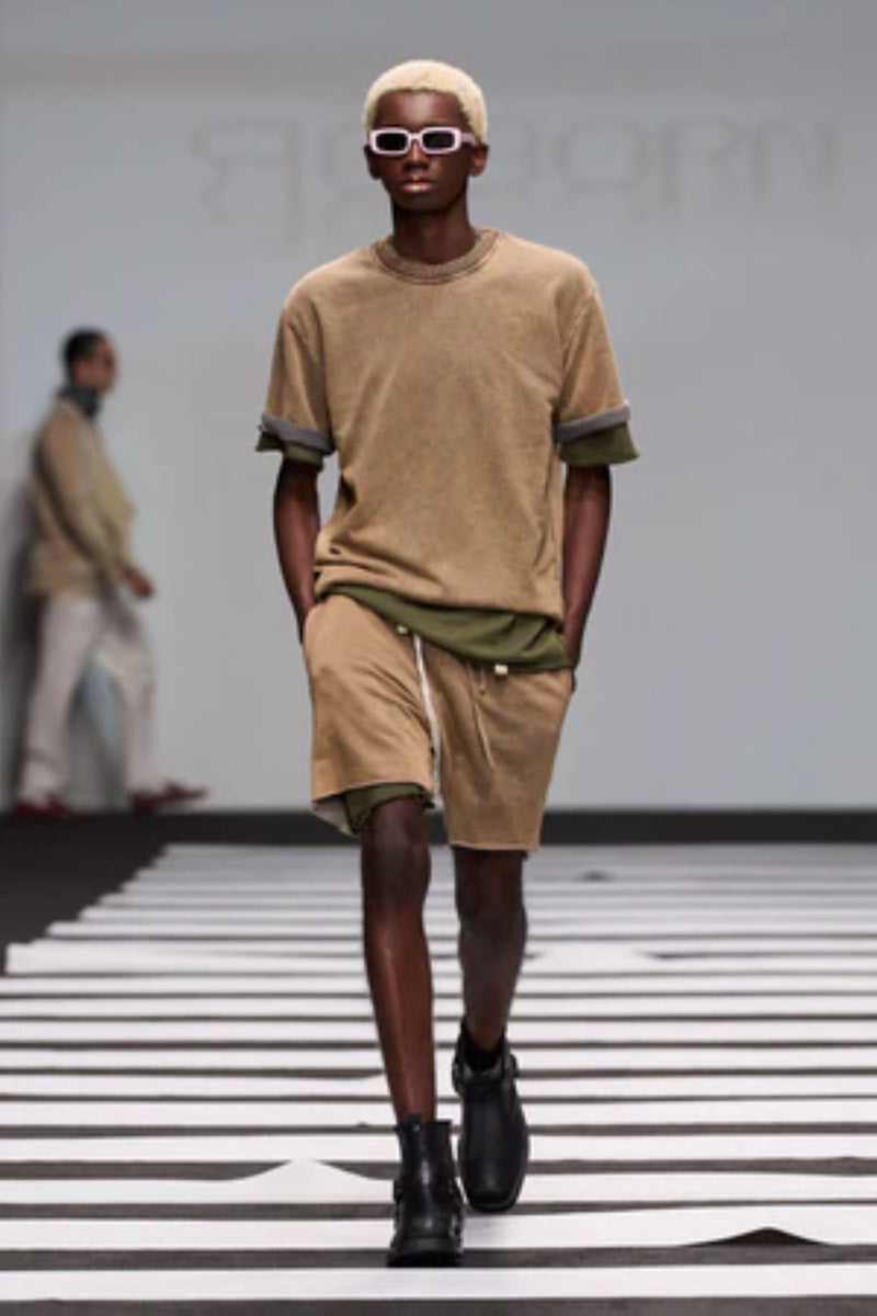 Round Neck Short  Sleeve T shirt With Matching Short