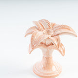 CERAMIC PALM CANDLEHOLDER SMALL PINK