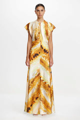 ABSTRACT YARROW MAXI DRESS