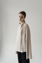 Champagne Silky Deconstructed Oversize Shirt